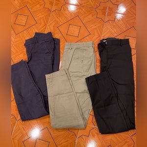 Brand -H&M 3 Pairs of Jeans, Colors: 2 Black, 1 Khaki, Size-4.